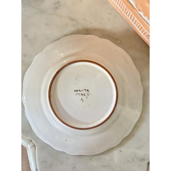 Deruta Italy Rooster Salad Plate Collectible Handpainted Vintage Rare - Picture 3 of 4